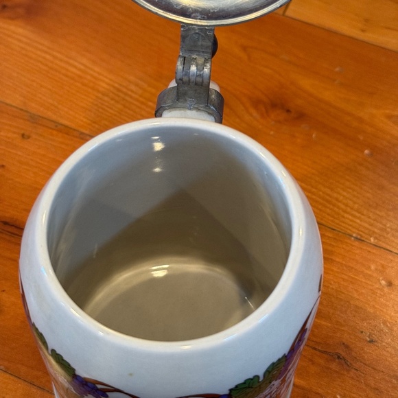 Vintage Germain Lidded Ceramic Stein Heidelberg Rüdesheim a. Rhein - Picture 9 of 14